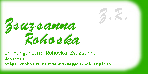 zsuzsanna rohoska business card